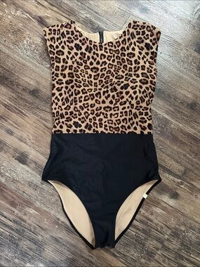 Summersalt The Surf One-Piece Swimsuit Leopard Size 6